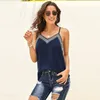 Sexy Bordado Summer Colheita Tops Mulheres Tanque Womens Womens Spaghetti Strap Ladies V-Neck Feminino Lace Cami 210428