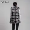 Rosa Java 80 Women Winter Coat Real Fur Vest Natural Fur Gilet Fashion Clothing Ganuine Coat Fur Jacket 210910