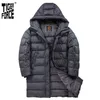 Тигр Сил зимняя куртка для мужчин длинные черные теплые мужские спорты повседневные моды толстые наружные мужские пальто Parka 70701 211119