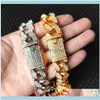 Link, Kettenschmuck, 20 mm, 7/8/9/10 Zoll, Hip Hop Gold Silber, simuliertes Diamant-Armband, Iced Out Miami, kubanische Link-Armbänder, Drop-Lieferung 2021 R