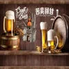 Wallpapers Custom 3D Po Wallpaper Retro Nostalgic Beer Mural Restaurant Bar KTV Winery Wall Decor Painting Paper Papel De Parede