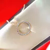 Luxe kwaliteit nagelvorm hanger met sprankelende diamant in platina en 18k verguld voor vrouwen bruiloft sieraden cadeau PS80353403496