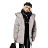 FTLZZ Winter Women Jackets 90% White Duck Down Parkas Loose Plus Size Hooded Coats Medium Long Warm Casual Pink Snow Outwear 211221