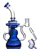 7,8 дюймов синий стеклянный стеклянный водные бонги кальяны рециркулирующие нефтяные буровые установки стаканы Bong Heady Skards вышка для курения аксессуары дыма с 14 мм Banger