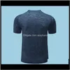 T-shirts Tees S Vêtements Vêtements Drop Delivery 2021 T-shirt à manches courtes pour hommes Slim Solid Color Sports Running Fitness Séchage rapide Round N