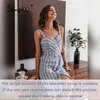 Cotton Light Blue Striped Strap Women Casual Summer Sleeveless Button Bodycon Dress Elegant Office Vestidos 210414