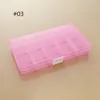 Transparent Plastic Siatka Box Odpinany Przechowywanie Organizator Biżuteria Pudełka do Koraliki Kolczyk Pierścienie Klasyfikowane Wyświetlacz Prostokąt Case Container