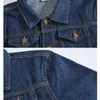 Modelli primavera autunno da uomo Giacca di jeans di grandi dimensioni Versione coreana del cappotto di jeans casual alla moda semplice tendenza sottile 211214