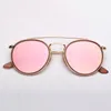 Mode Designer Solglasögon Classic Double Bridge Mens Sunglass Pumk Solglasögon UV Skyddslinser Vintageglasögon med högkvalitativt läderfodral