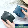 NEU Simple Fashion Leder Brieftasche Mini Thin Style Small Card Halter Kuhläden Führerschein Schnalle Brieftaschen Spacktroy Preis