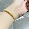 Graceful Freshwater Natural Pearls Geometric Cuff Bracelets Vintage Handmade Copper Wire Strand Golden Female Wedding Bracelet Q0717