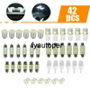 42st Auto Car Tuning Interior Led Lampor Dome License Plate Mixed Lamp Universal Creative Car Dekorativa Tillbehör