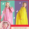 Cappotto antipioggia per bambini Bambini Ragazze Ragazzi Poncho lungo Impermeabile Corpo bambino Giacca allungata gialla Abiti da completo Idee regalo