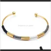 Other Bracelets Jewelry Drop Delivery 2021 Yachan Stainless Titanium Steel Holiday National Style Color Line 14K Gold Bracelet Bo2Ri