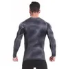 T-shirts imprimés serpent pour hommes sport compression à séchage rapide respirant à manches longues serré course basket-ball fitness T-shirt t-shirts 2 couleurs