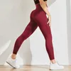 Solid hög midja leggings kvinnor breasted sport gym flicka varma leggins mujer jogging träning casual push up legging fitness 210928