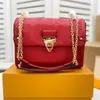 Women Crossbody Bag Ladies Chain Handbag Shoulder Back Bag Cowhide Leather Handbag High Quality Flap Embossed bag