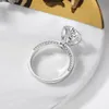 Wedding Rings Crown Six Claw 3.6 Carat Women's Imitation Diamond Dramatic Ring Luxury Jewelry