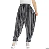 Femmes Pantalons longs Dot Check Stripe Tie Foot High Taille Summer Casual Multi Style Crayon Britches Summer Wear Grils Bottoms Pantalon Q0801