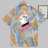 Tokyo Revengers Print Short Sleeve Round Neck Hip Hop Anime Tie Dye T-shirt Y0809