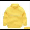 Sweaters Clothing Baby Maternity Drop Delivery 2021 Boysgirls Boys Tops Knitwear Warm Pullover Turtleneck Kids Sweater Baby Girl W6708995