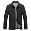Business Men'S Jacket Autumn Wind Casual Coats Turndown Collar Zipper Simple Middle-Aged Elderly Men Dad clothes Office Outerwea 211008