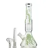 6 arbres d'arbre perc narguilés de type de type droite Tuyau d'eau avec bol en verre et mazout DAB DAB DAB 18.8mm Femelle Joint Glow dans le Dark Gid05