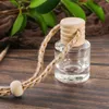 Car Perfume Bottle Pendant Cars Air Freshener For Essential Oils Diffuser Hanging Fragrance Empty Glass Bottles Auto Ornaments Decor RRF1303