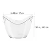 Clear Bowl Bucket Champagne Wine Cooler Bucket Container Ice Holder Champagne Beer Bucket for Bars Nightclubs 4L/8L