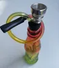 Hosahs Mini Bongs Glass Bong med silikonplugg Dab Rigs Oil Rig Water Pipes Colorful Smoking Bubbler Sestshop