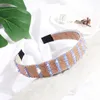 2.5cm Bredd Full Crystal Rhinestone Headband för kvinnor Glänsande borrar Bedazzled Tiara Barock Hårband Flickor Hårtillbehör