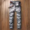 2020 nouvelle mode hommes Vintage jean rétro déchiré fermeture éclair trous Denim pantalon pour homme grande taille 30-42 pantalon livraison directe X0621