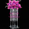 Party Decoration Tall Clear Acrylic Crystal Flower Stand for Holiday, Floral Arrangement Wedding Event Centerpiece Holder Luxury Deco