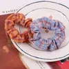 Colorful Plaids Lady's Large Intestine Ring French Head Rope Fashion Women Ponytail Headwear Girls Hair Accessories Holiday Gift