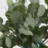 Bricolage flores été automne fait à la main plantes en plastique artificielles branches d'eucalyptus maison mariage hôtel fête feuilles herbe A1740 Y0728