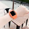 Siyam Silikon Askı ve Durumda Apple Watch Band 44mm 42mm 40mm 38mm Spor Bilezik TPU Su Geçirmez Kordonlu Band Iwatch Serisi 6 5 4 SE Wirstbants