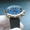 Relojes de diseño 44 mm Fecha Aquatimer IW376805 Cronógrafo de cuarzo Reloj para hombre Esfera azul Cronómetro Caja de acero Correa de caucho 79c3 descuento