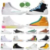 Nike Blazer Mid 77 Scarpe da corsa Habanero Red Hanno un buon gioco Black Black Blue Mais Navy Pomegranate Iron Grigio Indigo Trainer Sport Sneakers all'aperto