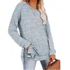 Spring Autumn Fashion Casual Loose Tunic Top's Clothing O Neck Long Sleeve Solid Color Sweatshirt Ladies Pullovers Hoodie 211104