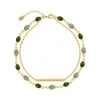 2 pièces/ensemble mode vert couleur perles étoile multicouche perlé Bracelets ensemble pour les femmes charme fête bijoux Gif Vintage Bracelet lien chaîne