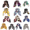 Bowknot mousseline bowknot bandes élastiques pour femmes filles filles de couleurs solides slunchies bandeau de queue de queue de queue d'accessoires
