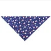 Pets Saliva Towel Flag Triangle Scarfs Dogs Collars Cat and Dog Independence Day Scarf Pet Headscarf ZYY1009