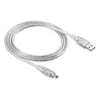 Cavo adattatore USB 2.0 Maschio Firewire iEEE 1394 4Pin iLink Maschi Cavi Argento Trasparente 1.2M