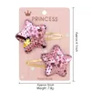 Baby Hair Clips Barrettes Kids Crown Heart Form Barrette Toddler BB Hairpins Clippers Girls Headwear Solid Two Sides Color Hårtillbehör 2st/par YL035