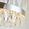 Moderne Crystal Kroonluchter Lampen voor Eetkamer Rechthoek Design Keuken Island Verlichtingsarmaturen Chrome LED Cristal Luster
