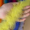 Decoração de festa diâmetro 6cm 2m / pcs fofo peru penas boa marabou preto pena branca para artesanato tira carnaval traje pluma