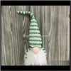 Fournitures de fête de fête livraison de goutte de jardin 2021 couleurs tissu éclairé Sweidsh Noël Père Noël gnomes elfe décorations pour la maison arbre suspendu Orna