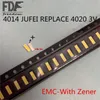 Lekkie koraliki 100pcs Jufei Seul 4014 SMD EMC PCT Zimna biała 0,3 W 0,5 W 1W 3V 6V 150mA dla TV/LCD LED LED Wymiana 4020