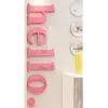 Lettre solide autocollant mural couloir décalque 3D acrylique pour canapé fond porte décalcomanies décoration de pépinière 210929