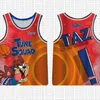 Movie Space Jam Jersey Tune Squad 6 7 R.RUNNER 1 Bugs ! Taz 10 23 Lola 2 D.DUCK 22 Bill Murray 1/3 Tweety Basketball 999 High quality